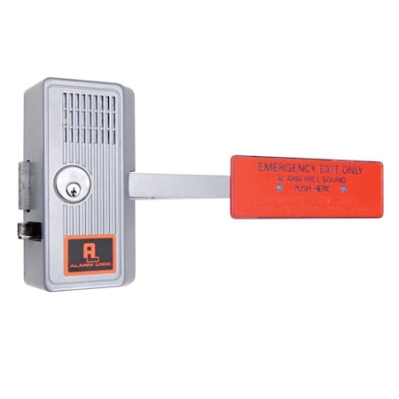 Alarm Lock Alarmed Paddle Panic Lock Aluminum Finish 25028